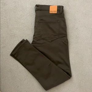 DU/ER Men's Performance Denim Jeans - Olive Green